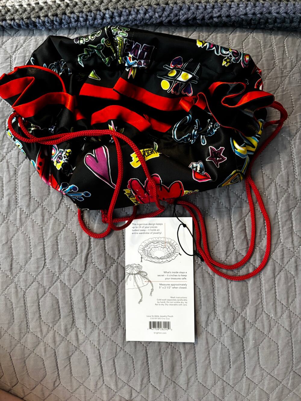 NWT Brighton Love Scribble Jewelry Pouch